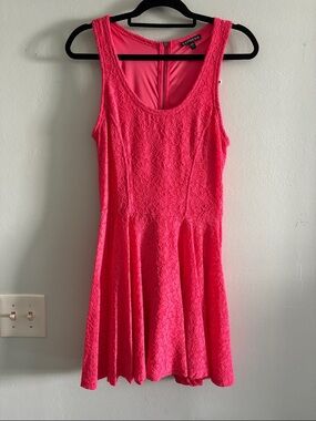 Express Hot Pink Lace Dress M